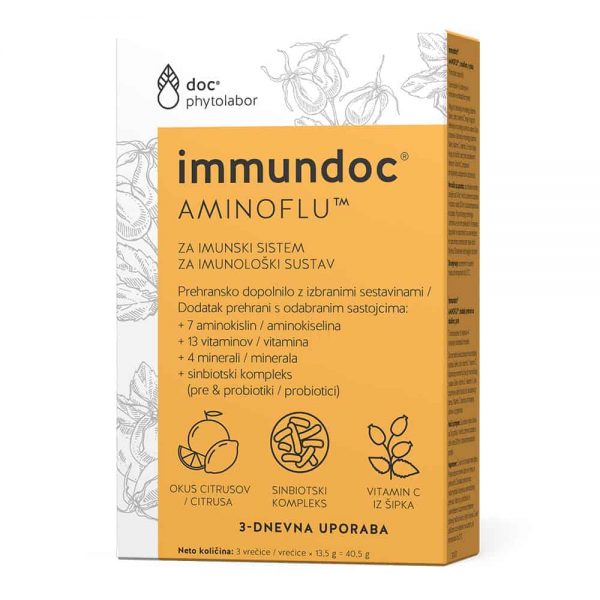 Immundoc Aminoflu 3 - imunitet, probiotici, vitamini, aminokiseline